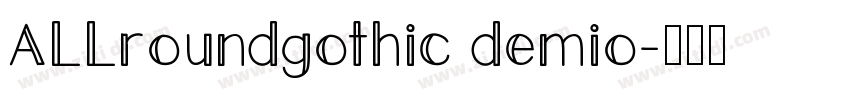 ALLroundgothic demio字体转换